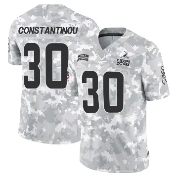 ＃30 Youth Nik Constantinou Arctic Camo Limited Cleveland Browns 2024 Salute to Service Jersey