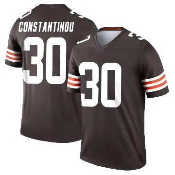＃30 Youth Nik Constantinou Brown Legend Cleveland Browns Jersey