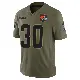 ＃30 Youth Nik Constantinou Olive Limited Cleveland Browns 2025 Salute to Service Jersey