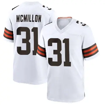 ＃31 Men's Donovan McMillon White Game Cleveland Browns Jersey