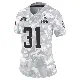 ＃31 Women's Cade McDonald Arctic Camo Limited Cleveland Browns 2024 Salute to Service Jersey