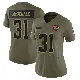 ＃31 Women's Cade McDonald Olive Limited Cleveland Browns 2025 Salute to Service Jersey