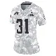 ＃31 Women's Donovan McMillon Arctic Camo Limited Cleveland Browns 2024 Salute to Service Jersey