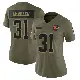 ＃31 Women's Donovan McMillon Olive Limited Cleveland Browns 2025 Salute to Service Jersey