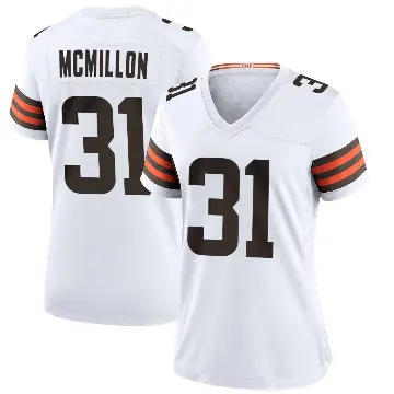 ＃31 Women's Donovan McMillon White Game Cleveland Browns Jersey
