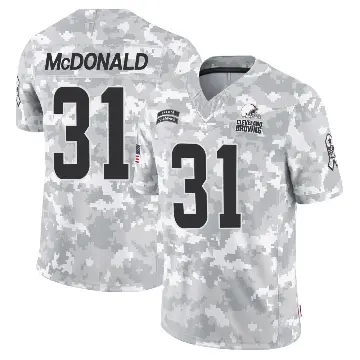 ＃31 Youth Cade McDonald Arctic Camo Limited Cleveland Browns 2024 Salute to Service Jersey