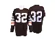 ＃32 Men's Jim Brown Brown Authentic Cleveland Browns Mitchell And Ness Team Color Throwback Jersey