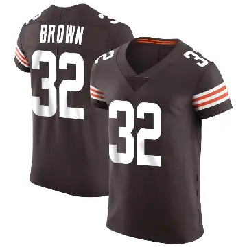 ＃32 Men's Jim Brown Brown Elite Cleveland Browns Vapor Jersey
