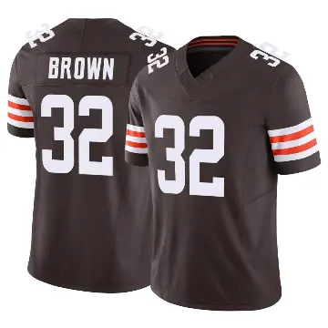 ＃32 Men's Jim Brown Brown Limited Cleveland Browns Vapor F.U.S.E. Jersey