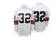 ＃32 Men's Jim Brown White Authentic Cleveland Browns Mitchell And Ness Throwback Jersey