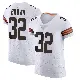 ＃32 Men's Jim Brown White Elite Cleveland Browns Vapor Jersey