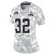 ＃32 Women's Jim Brown Arctic Camo Limited Cleveland Browns 2024 Salute to Service Jersey