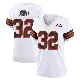 ＃32 Women's Jim Brown White Game Cleveland Browns 1946 Collection Alternate Jersey