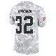 ＃32 Youth Jim Brown Arctic Camo Limited Cleveland Browns 2024 Salute to Service Jersey