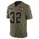 ＃32 Youth Jim Brown Olive Limited Cleveland Browns 2025 Salute to Service Jersey