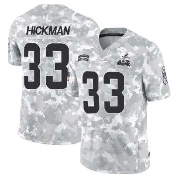 ＃33 Men's Ronnie Hickman Arctic Camo Limited Cleveland Browns 2024 Salute to Service Jersey