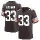 ＃33 Men's Ronnie Hickman Brown Game Cleveland Browns Team Color Jersey