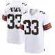 ＃33 Men's Ronnie Hickman White Game Cleveland Browns Jersey