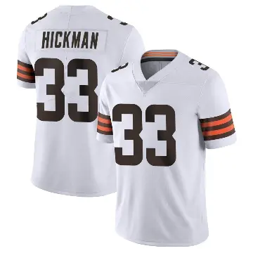 ＃33 Men's Ronnie Hickman White Limited Cleveland Browns Vapor Untouchable Jersey