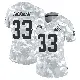 ＃33 Women's Ronnie Hickman Arctic Camo Limited Cleveland Browns 2024 Salute to Service Jersey