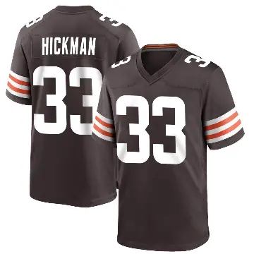 ＃33 Youth Ronnie Hickman Brown Game Cleveland Browns Team Color Jersey