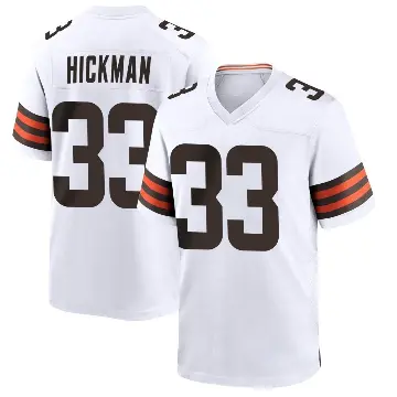 ＃33 Youth Ronnie Hickman White Game Cleveland Browns Jersey
