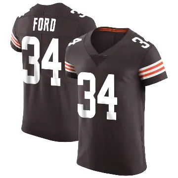 ＃34 Men's Jerome Ford Brown Elite Cleveland Browns Vapor Jersey