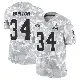 ＃34 Men's Michael Burton Arctic Camo Limited Cleveland Browns 2024 Salute to Service Jersey