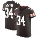 ＃34 Men's Michael Burton Brown Elite Cleveland Browns Vapor Jersey