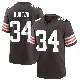 ＃34 Men's Michael Burton Brown Game Cleveland Browns Team Color Jersey