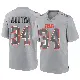 ＃34 Men's Michael Burton Gray Game Cleveland Browns Atmosphere Fashion Jersey