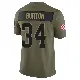 ＃34 Men's Michael Burton Olive Limited Cleveland Browns 2025 Salute to Service Jersey