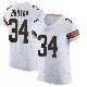 ＃34 Men's Michael Burton White Elite Cleveland Browns Vapor Jersey