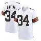 ＃34 Men's Michael Burton White Game Cleveland Browns Jersey