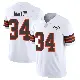＃34 Men's Michael Burton White Limited Cleveland Browns Vapor 1946 Collection Alternate Jersey