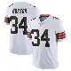 ＃34 Men's Michael Burton White Limited Cleveland Browns Vapor Untouchable Jersey