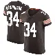 ＃34 Men's Zion Washington Brown Elite Cleveland Browns Vapor Jersey