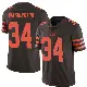 ＃34 Men's Zion Washington Brown Limited Cleveland Browns Color Rush Jersey
