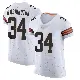 ＃34 Men's Zion Washington White Elite Cleveland Browns Vapor Jersey