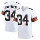 ＃34 Men's Zion Washington White Game Cleveland Browns Jersey