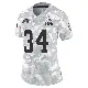 ＃34 Women's Jerome Ford Arctic Camo Limited Cleveland Browns 2024 Salute to Service Jersey