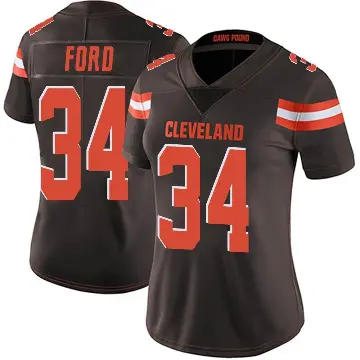 ＃34 Women's Jerome Ford Brown Limited Cleveland Browns Team Color Vapor Untouchable Jersey