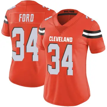 ＃34 Women's Jerome Ford Orange Limited Cleveland Browns Alternate Vapor Untouchable Jersey