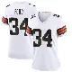 ＃34 Women's Jerome Ford White Game Cleveland Browns Jersey