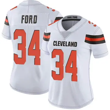 ＃34 Women's Jerome Ford White Limited Cleveland Browns Vapor Untouchable Jersey
