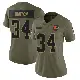 ＃34 Women's Michael Burton Olive Limited Cleveland Browns 2025 Salute to Service Jersey