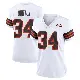 ＃34 Women's Michael Burton White Game Cleveland Browns 1946 Collection Alternate Jersey