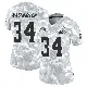 ＃34 Women's Zion Washington Arctic Camo Limited Cleveland Browns 2024 Salute to Service Jersey