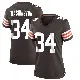 ＃34 Women's Zion Washington Brown Game Cleveland Browns Team Color Jersey