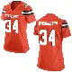 ＃34 Women's Zion Washington Orange Game Cleveland Browns Alternate Jersey
